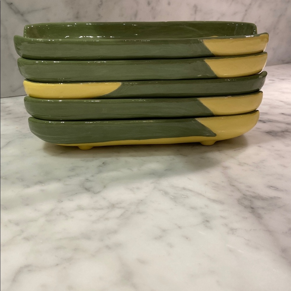 Set of 5 Corn-Shaped Ceramic Dishes - Picture 8 of 8